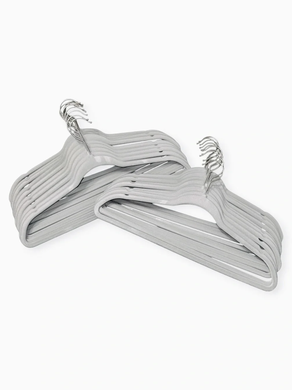 Gray Velvet Clothes Hangers 20 Count with Swivel Hook NWT